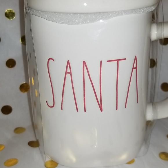 NEW Rae Dunn SANTA coffee mug w santa hat topper - Picture 2 of 4